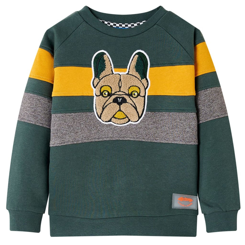 Sweat-shirt enfant vert foncé 104