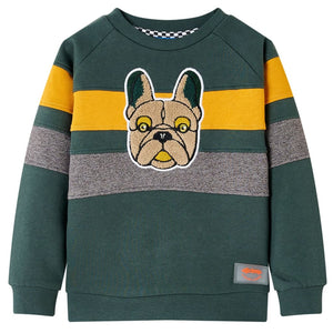 Sweat-shirt enfant vert foncé 116