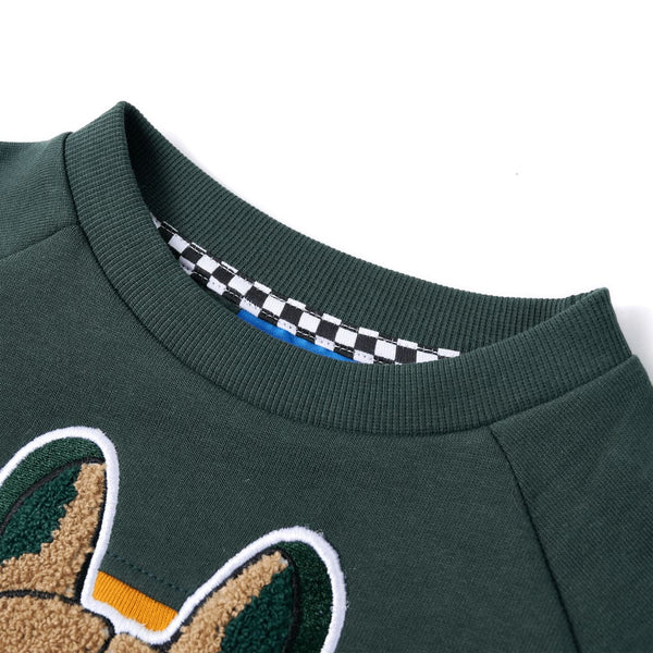 Sweat-shirt enfant vert foncé 116