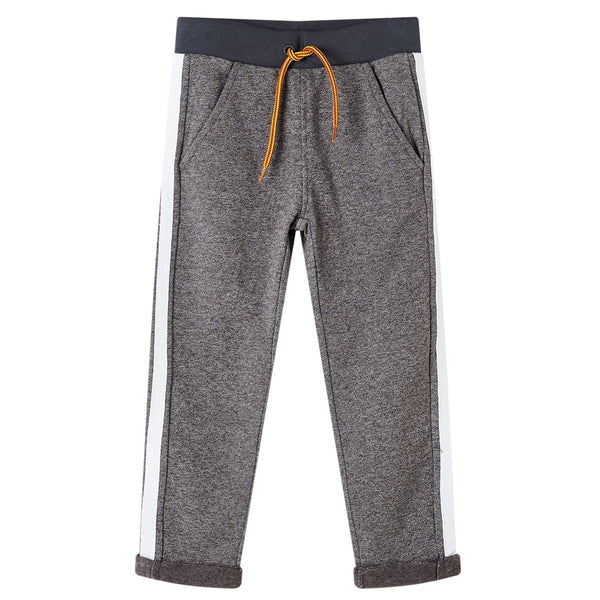 Kinder-Trainingshose Dunkelgrau Melange 104