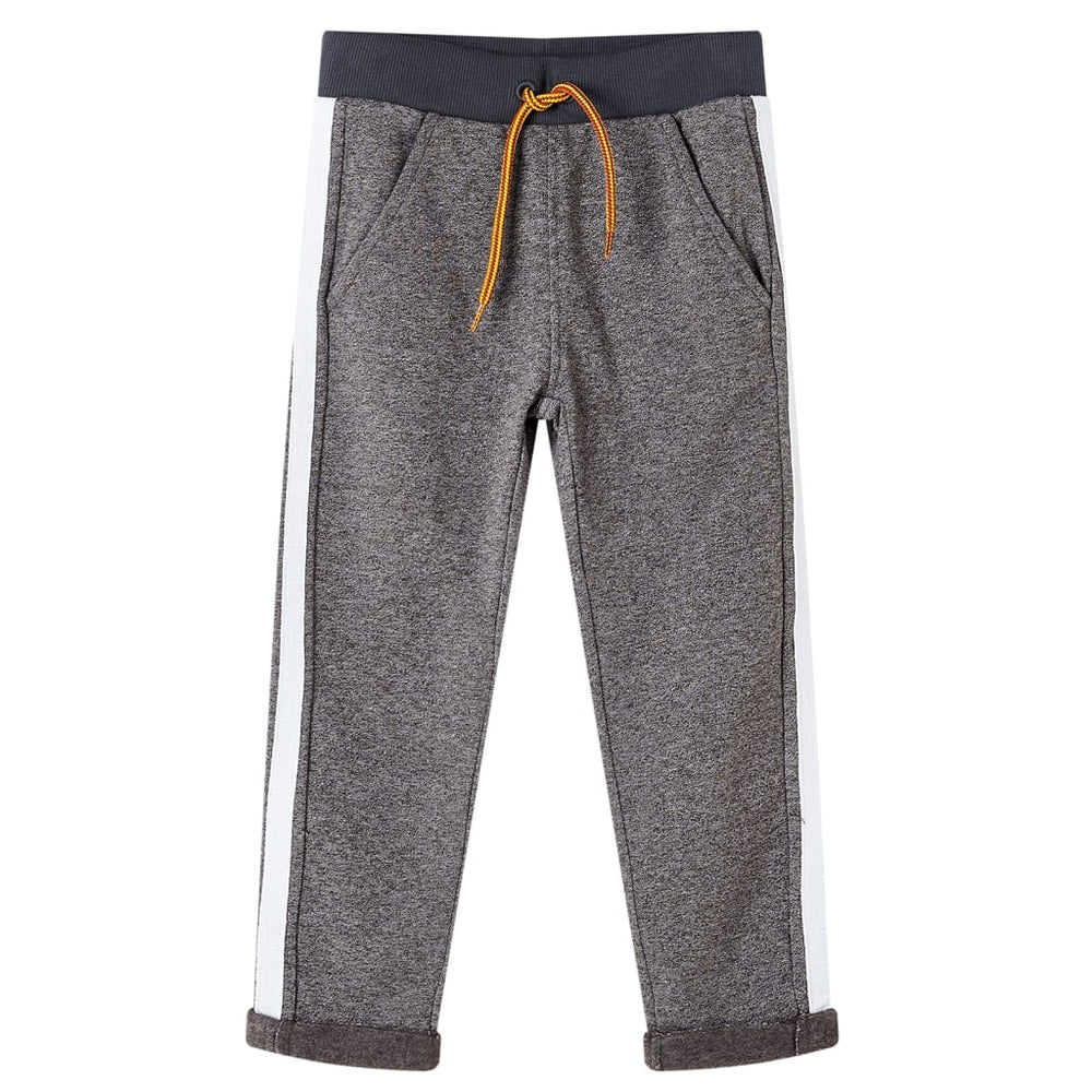 Pantalon d'entraînement enfant gris foncé chiné 140