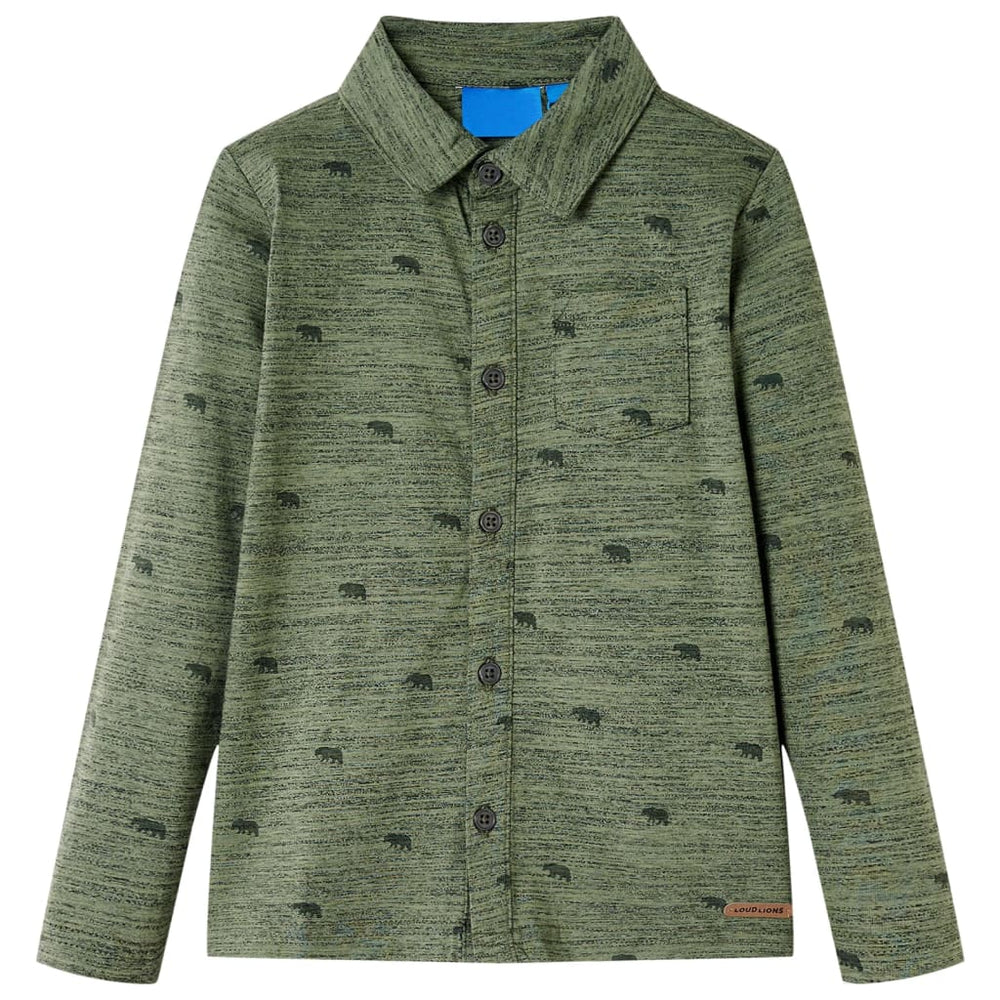Chemise enfant kaki mélangé 116