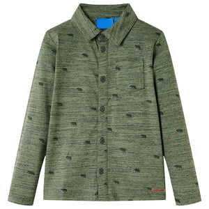 Chemise enfant kaki mélangé 116