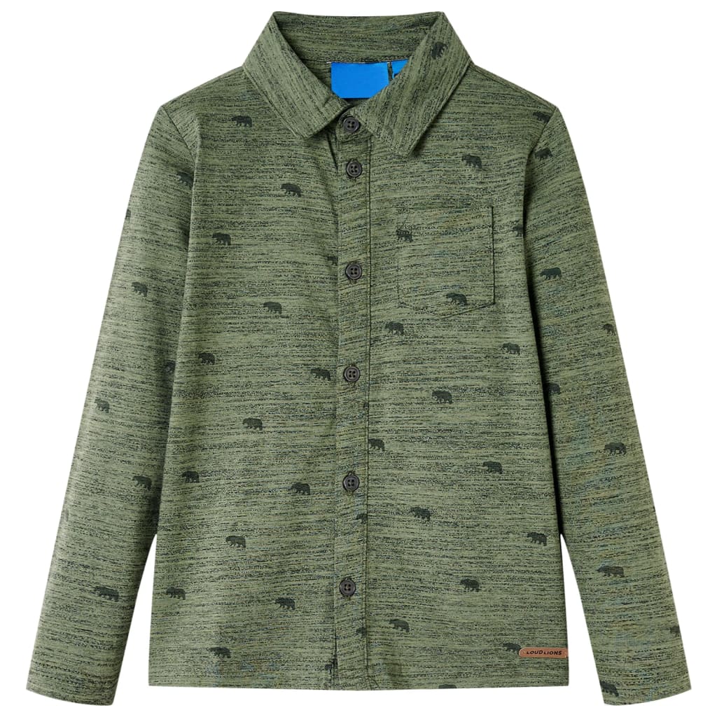Chemise enfant kaki mélangé 116