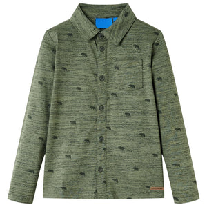 Chemise Enfant Kaki Chiné 128