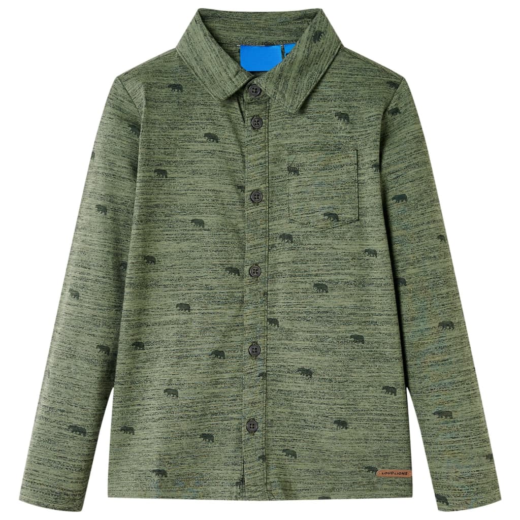 Chemise d'enfant Kaki Chiné 140