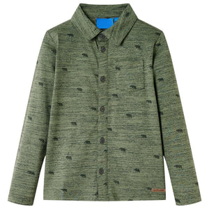 Chemise d'enfant Kaki Chiné 140