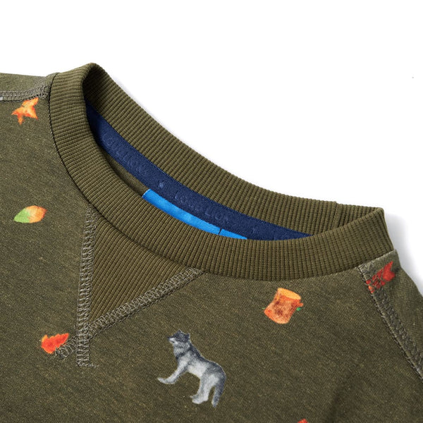 Sweat-shirt enfant kaki 140