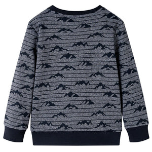 Kinder-Sweatshirt Marineblau Melange 104