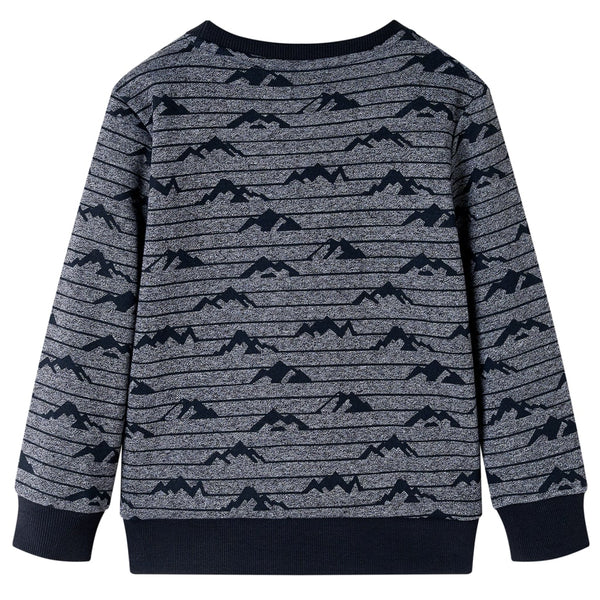 Kinder-Sweatshirt Marineblau Melange 104