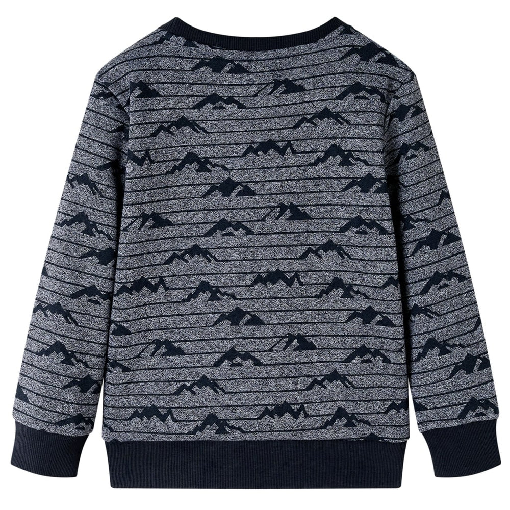 Sweat-shirt enfant marine chiné 116