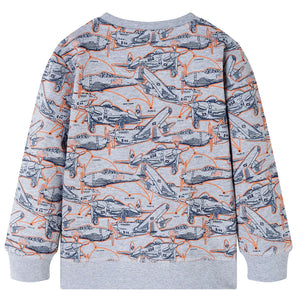 Sweat-shirt enfant gris chiné 128