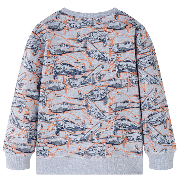 Sweat-shirt enfant gris chiné 128