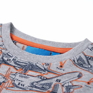 Sweat-shirt enfant gris chiné 128
