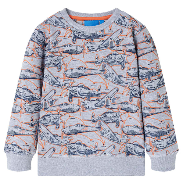 Sweatshirt Enfant Gris Chiné 140