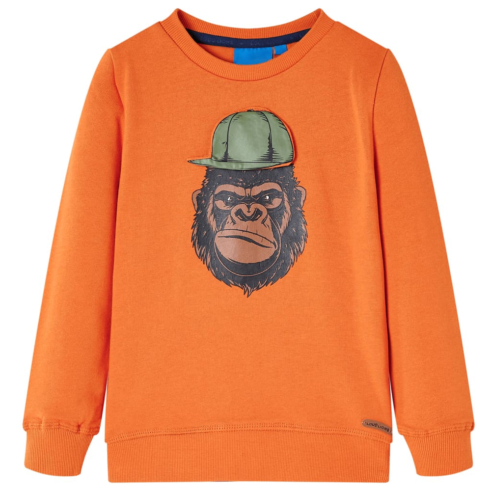 Kinder-Sweatshirt Dunkelorange 104