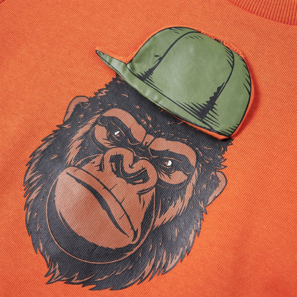 Kinder-Sweatshirt Dunkelorange 128