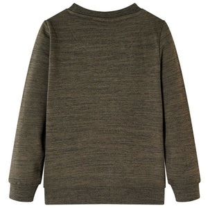 Kinder-Sweatshirt Dunkelkhaki Melange 116