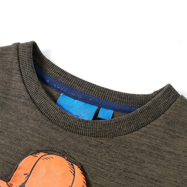 Kinder-Sweatshirt Dunkelkhaki Melange 116