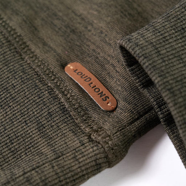 Kinder-Sweatshirt Dunkelkhaki Melange 116
