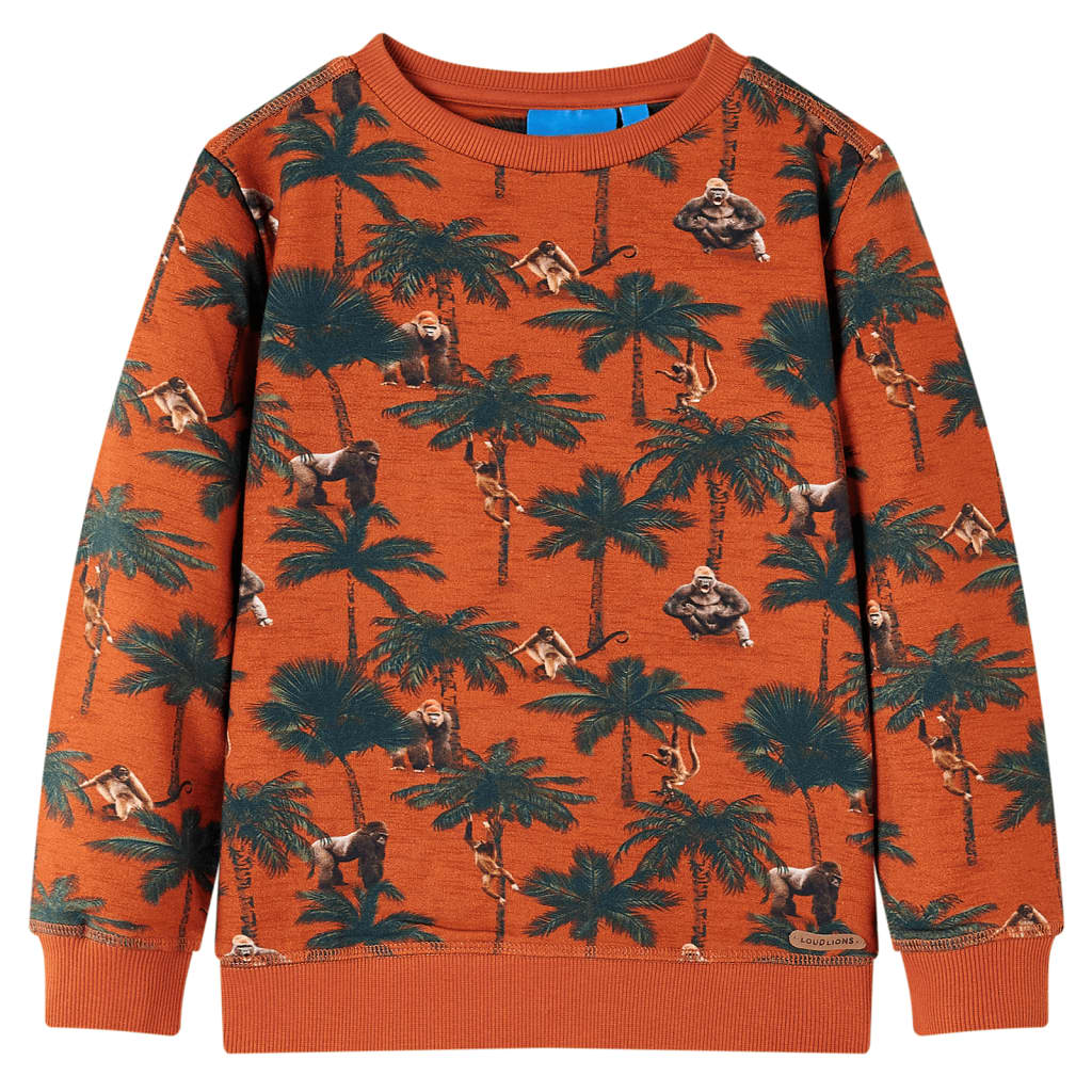 Sweat-shirt enfant rouille clair 116