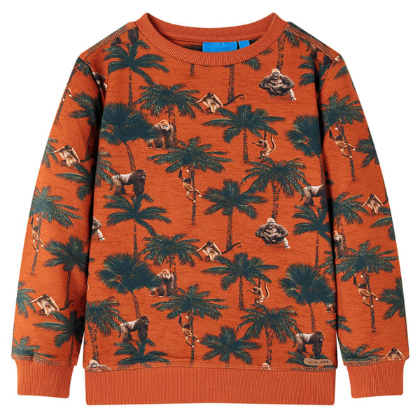 Sweat-shirt enfant rouille clair 116