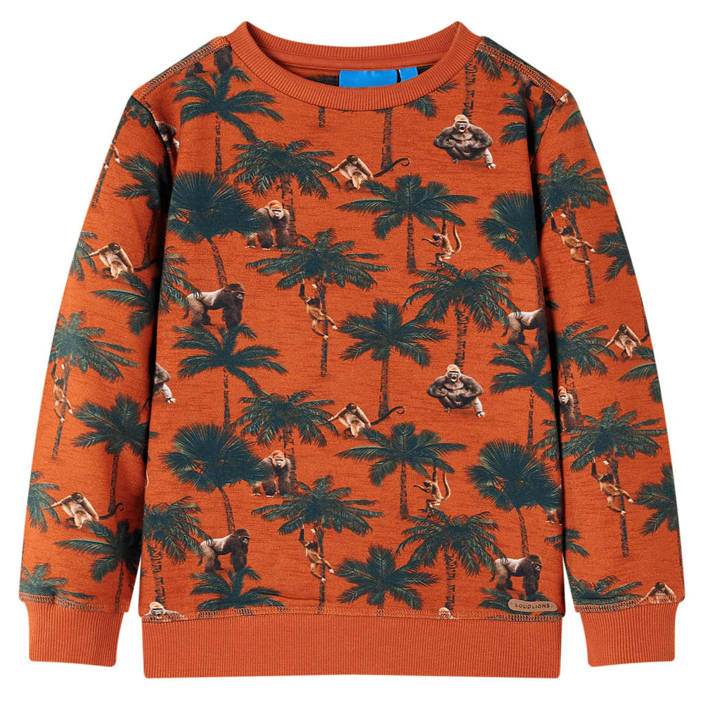 Sweat-shirt enfant rouille clair 128