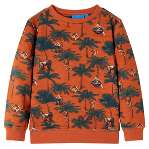 Sweat-shirt enfant rouille clair 128