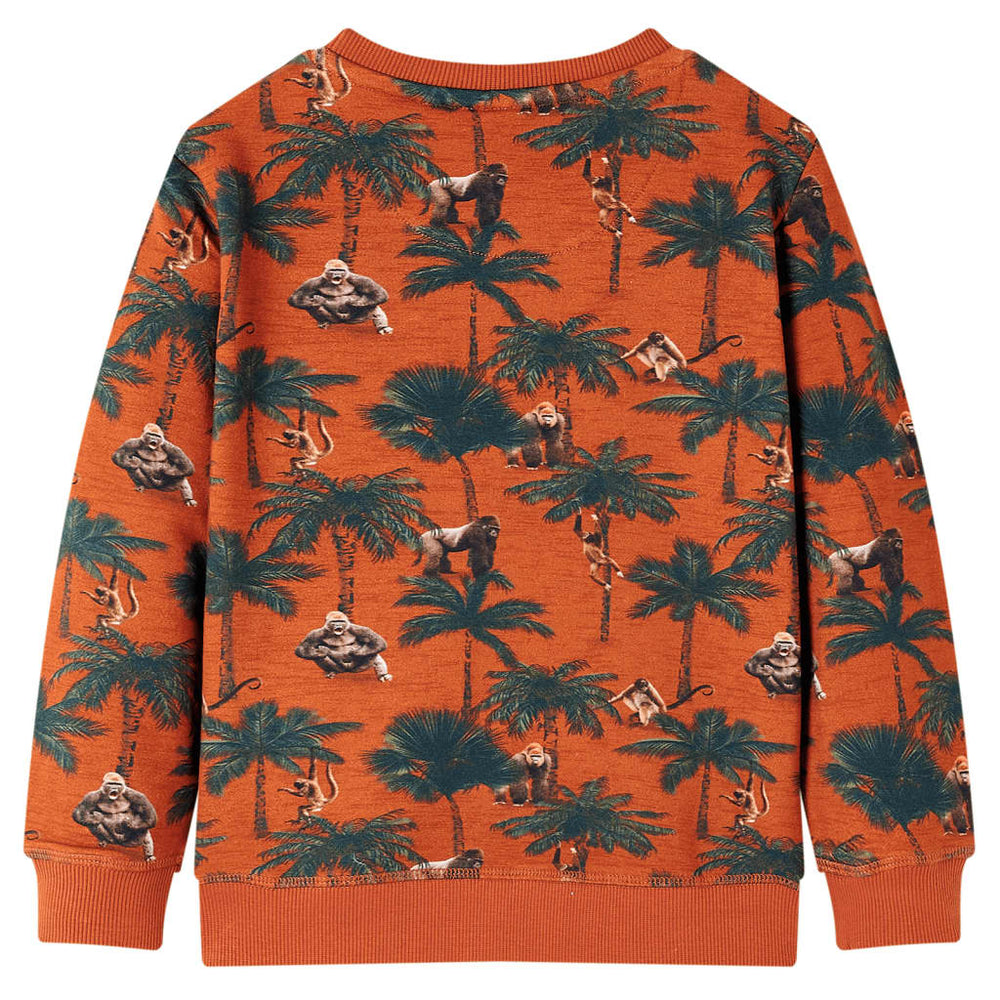 Kinder-Sweatshirt Helles Rostbraun 128