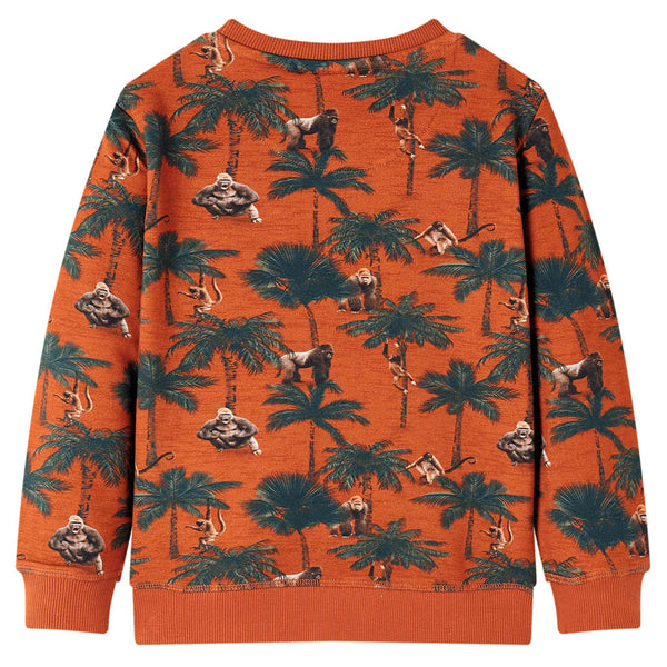 Sweat-shirt enfant rouille clair 128