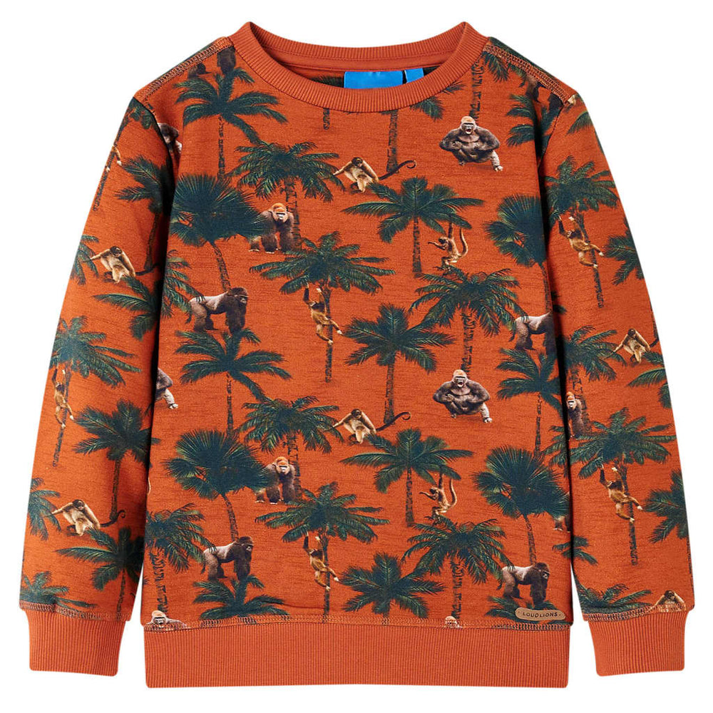 Sweat-shirt enfant rouille clair 140