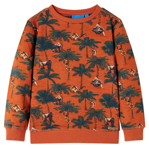 Sweat-shirt enfant rouille clair 140