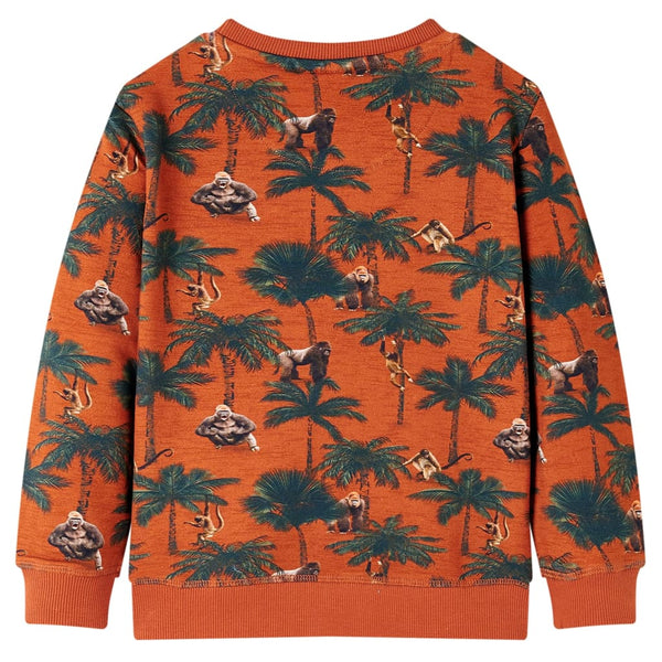 Sweat-shirt enfant rouille clair 140