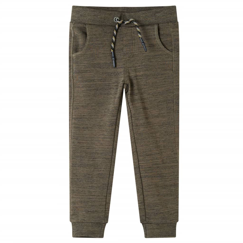 Kinder-Trainingshose Dunkles Khaki Melange 116