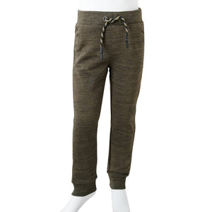 Kinder-Trainingshose Dunkles Khaki Melange 116