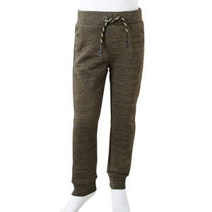 Kinder-Trainingshose Dunkles Khaki Melange 128