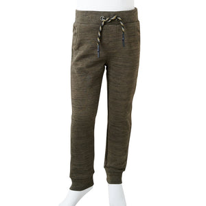 Kinder-Trainingshose Dunkles Khaki Melange 140