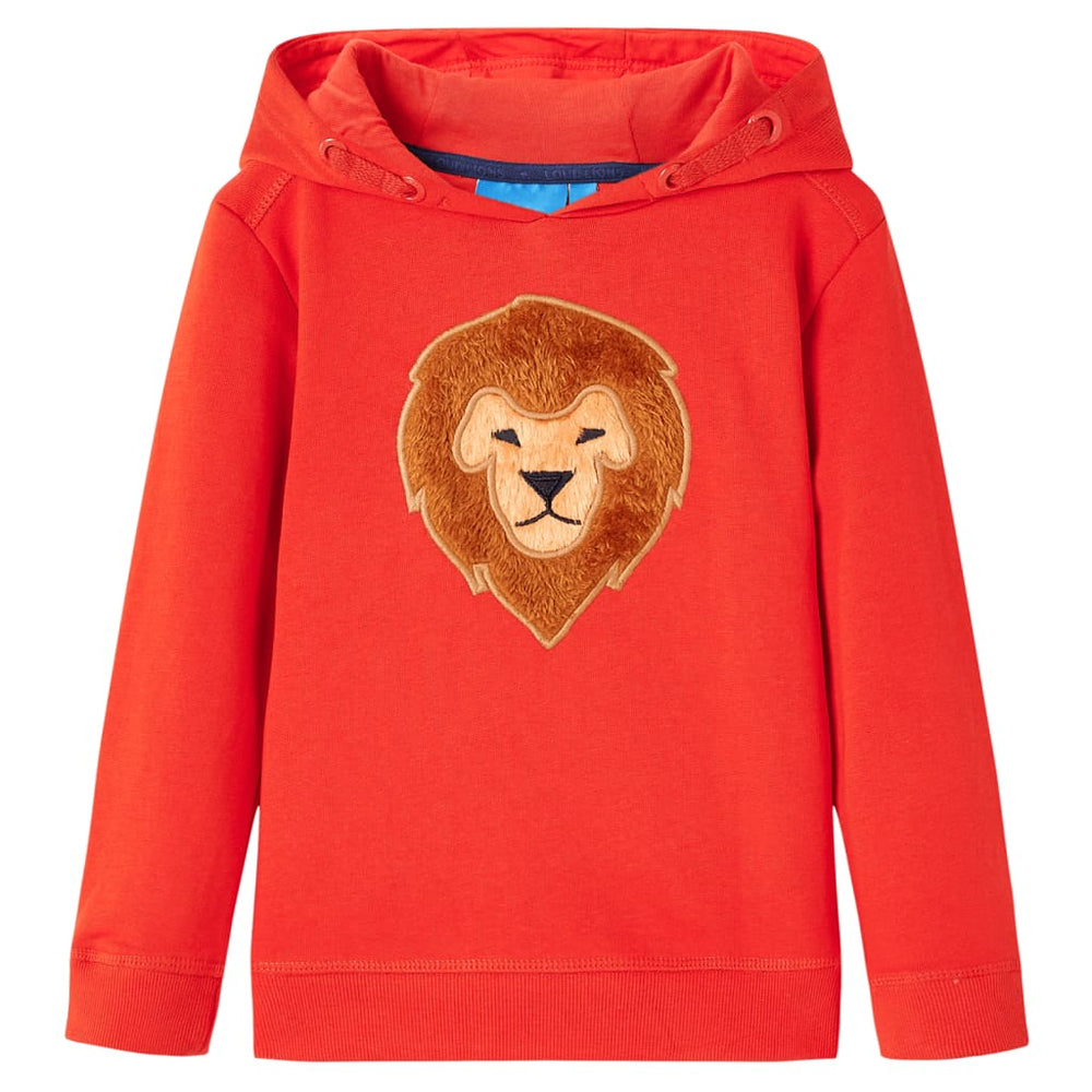 Sweat à capuche enfant rouge 104