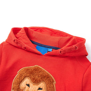 Sweat à capuche enfant rouge 140