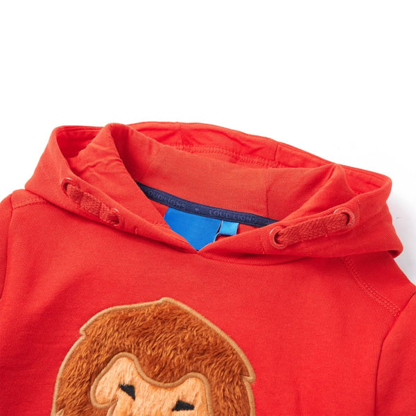 Sweat à capuche enfant rouge 140