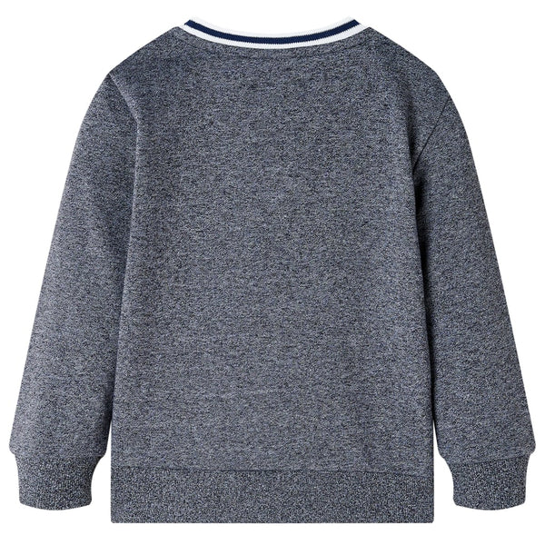 Sweat-shirt enfant bleu marine chiné 140