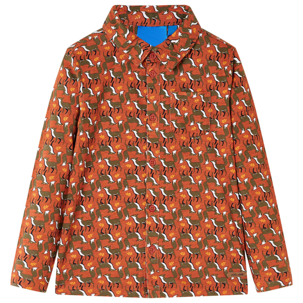 Chemise enfant rouille 104