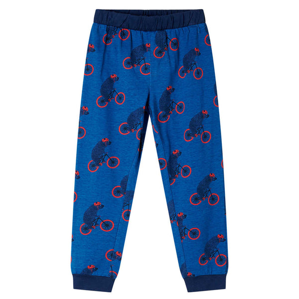 Kinderpyjama mit Langen Ärmeln Petrolblau 104