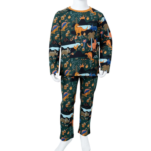 Kinderpyjama mit Langen Ärmeln Dunkelgrün 116