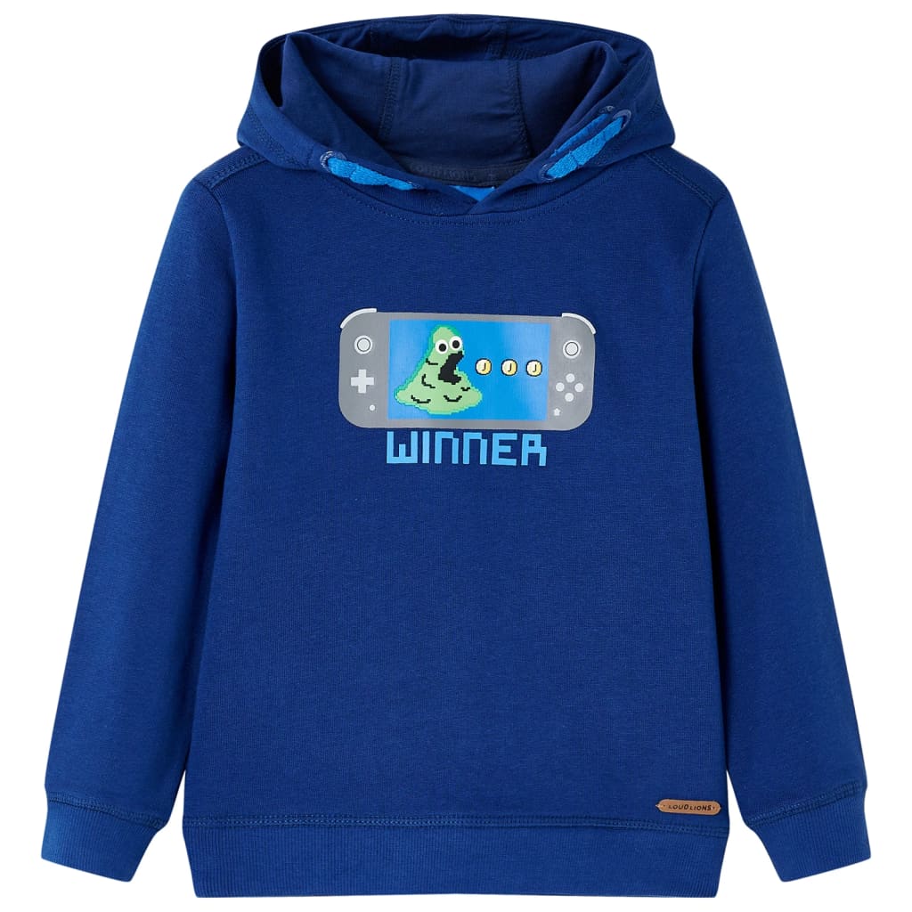 Sweat à capuche enfant bleu foncé 104