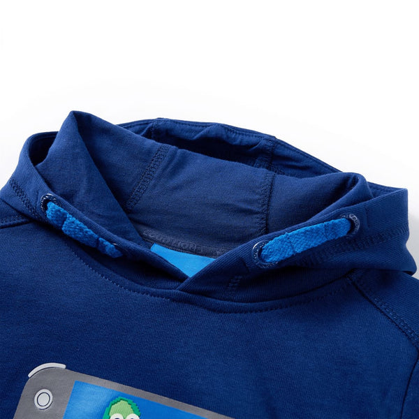 Sweat à capuche enfant Bleu foncé 116