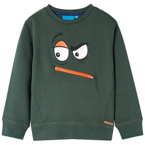 Sweat-shirt enfant vert foncé 92