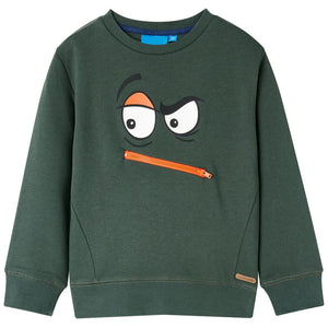 Sweat-shirt enfant vert foncé 104