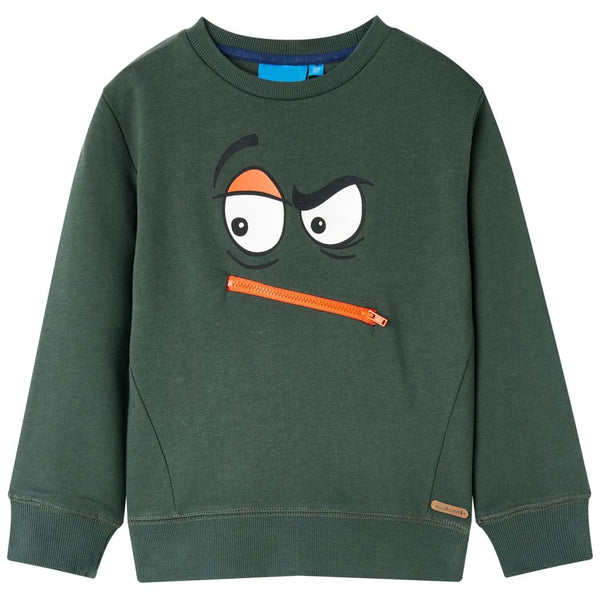 Sweat-shirt enfant vert foncé 104