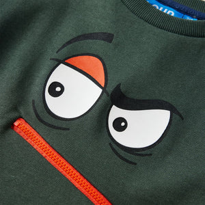 Sweat-shirt enfant vert foncé 104